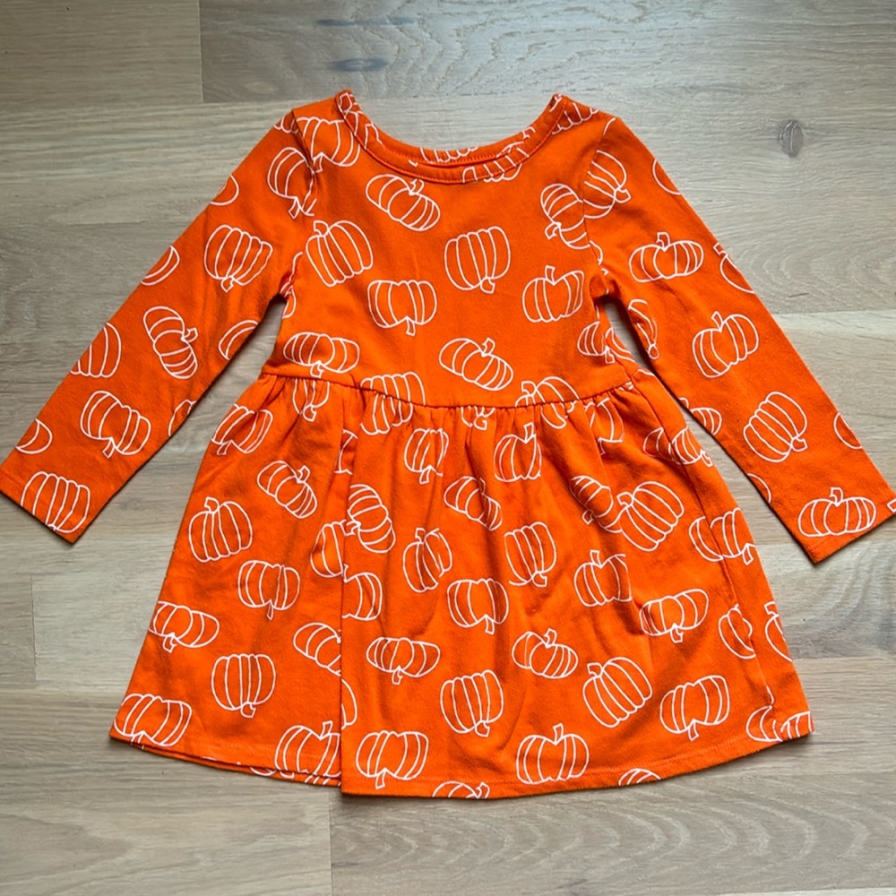 Toddler Girls’ Cat & Jack Halloween Pumpkin Dress / Size 3T